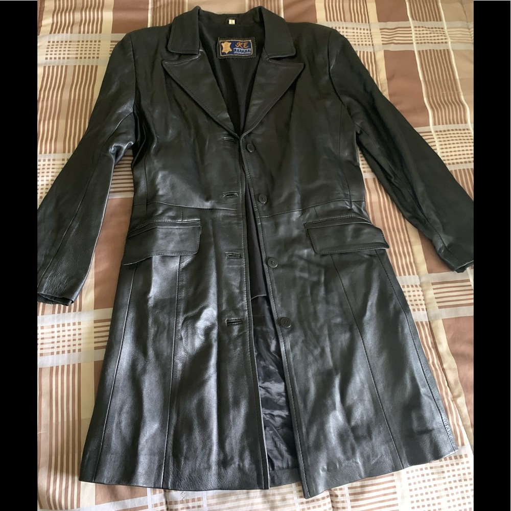 Black leather jacket